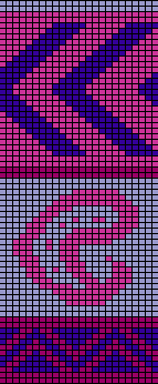 Bordüren, blau-flieder