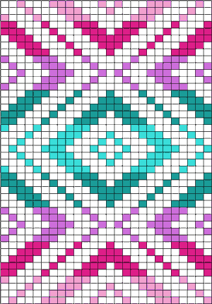 Rautenmuster in abgestuften Farben