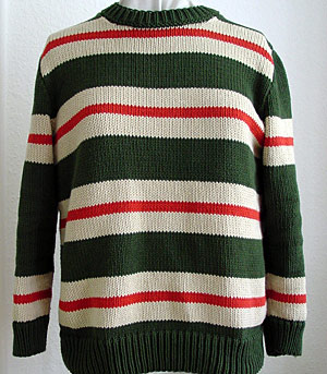 Streifenpullover aus Resten von Rowan "All Seasons Cotton"