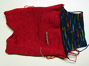 Fustling, gestrickt, noch nicht ausgearbeitet