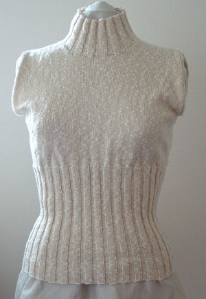 Pulli aus Flammégarn mit Stehkragen