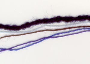 zusammengestellte Fäden