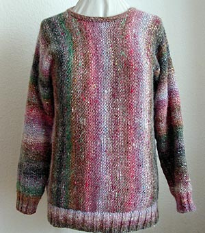 Quer gestrickter Pullover, Noro Kochoran