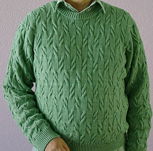 Zopfpullover aus Wollerey "Makomer"