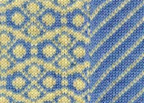 zwei verschiedene Muster, zusammengenäht