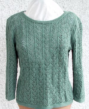 Lochmusterpulli aus Bouretteseide