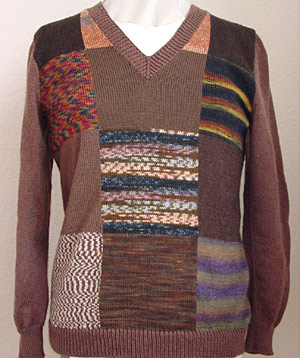 Intarsienpulli aus Sockenwollresten