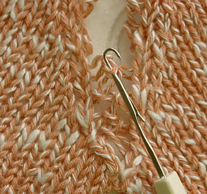 Schlingen hochhäkeln