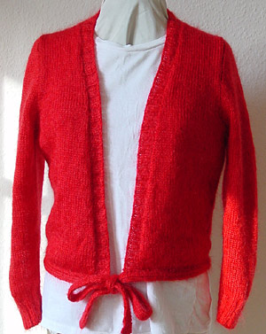 Mohairjacke mit Bindeband